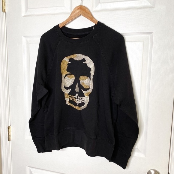 Zadig & Voltaire Skull Embroidery Sweatshirt Medium Black - Picture 2 of 9